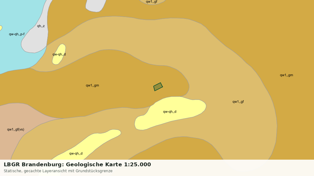 Statische Kartenansicht: LBGR Brandenburg: Geologische Karte 1:25.000