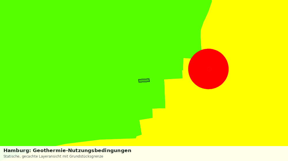 Statische Kartenansicht: Hamburg: Geothermie-Nutzungsbedingungen