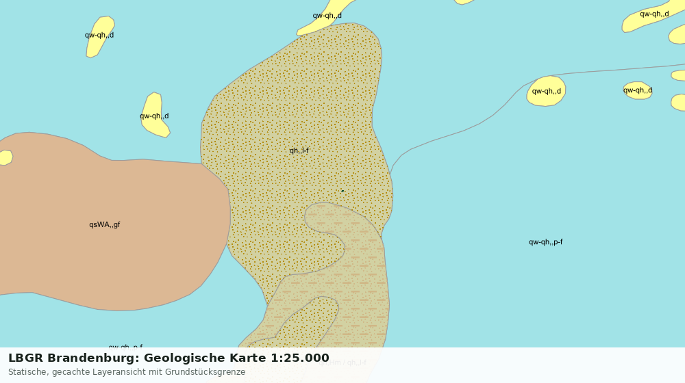 Statische Kartenansicht: LBGR Brandenburg: Geologische Karte 1:25.000