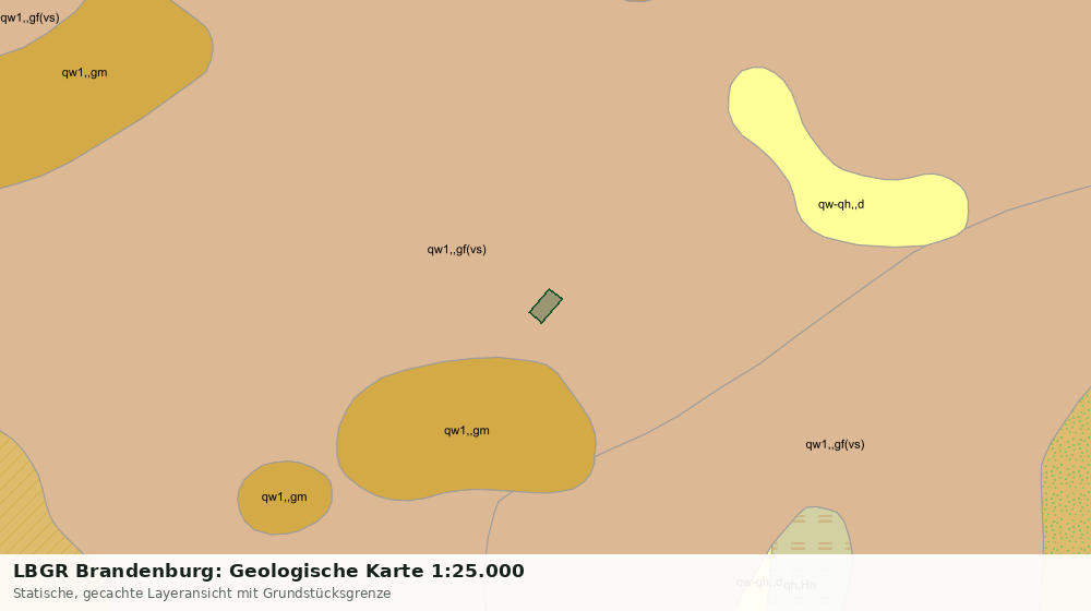 Statische Kartenansicht: LBGR Brandenburg: Geologische Karte 1:25.000