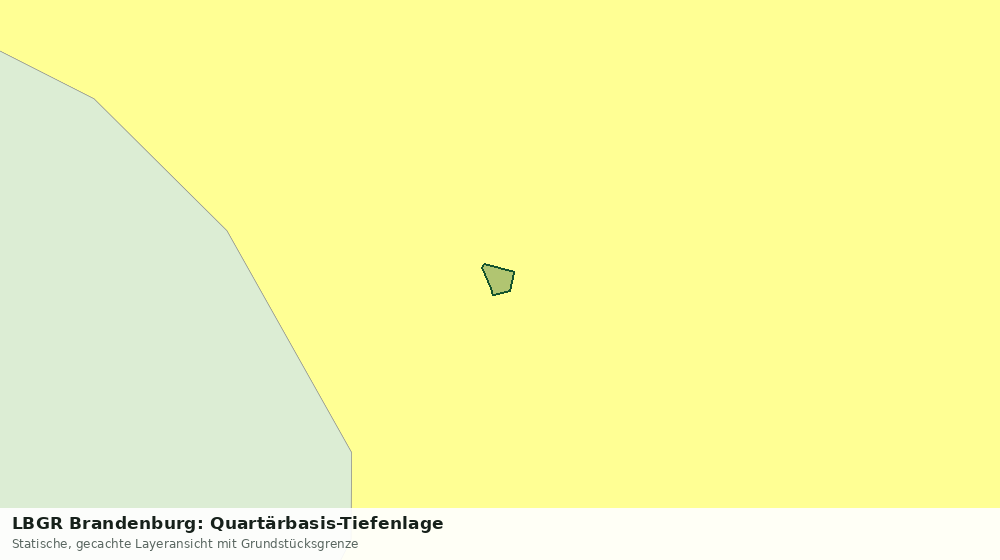 Statische Kartenansicht: LBGR Brandenburg: Quartärbasis-Tiefenlage