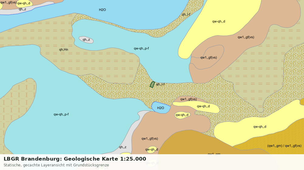 Statische Kartenansicht: LBGR Brandenburg: Geologische Karte 1:25.000