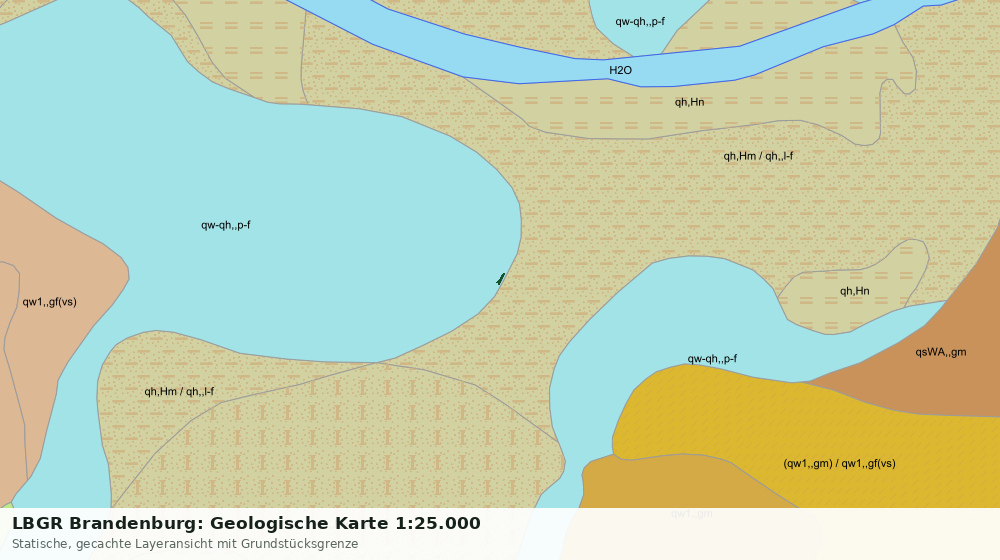 Statische Kartenansicht: LBGR Brandenburg: Geologische Karte 1:25.000