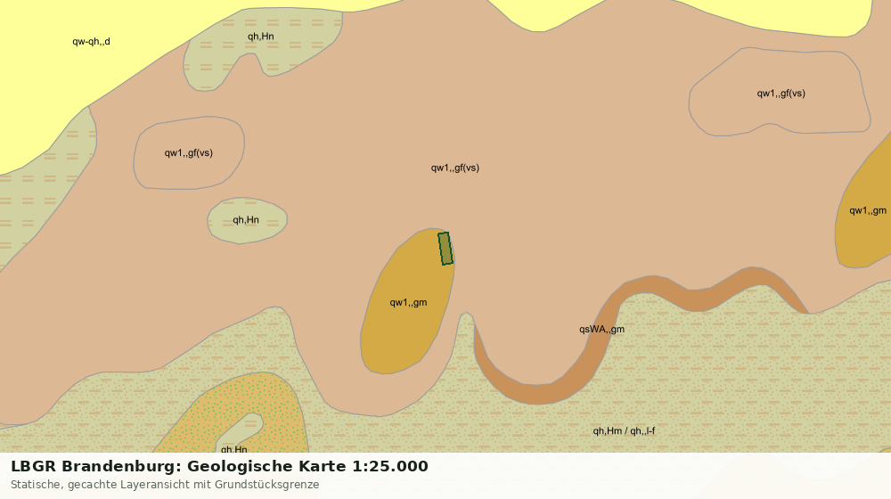 Statische Kartenansicht: LBGR Brandenburg: Geologische Karte 1:25.000