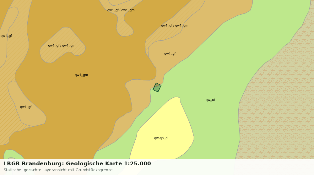 Statische Kartenansicht: LBGR Brandenburg: Geologische Karte 1:25.000