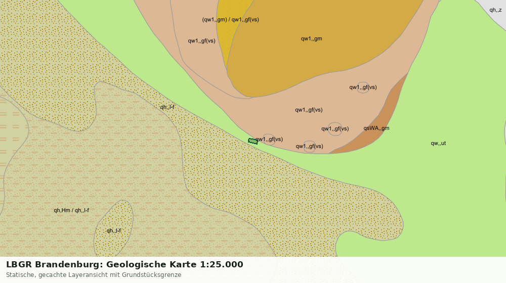 Statische Kartenansicht: LBGR Brandenburg: Geologische Karte 1:25.000