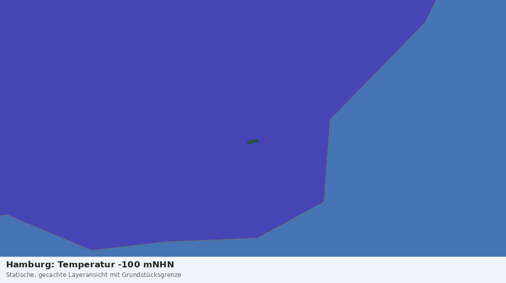 Statische Kartenansicht: Hamburg: Temperatur -100 mNHN