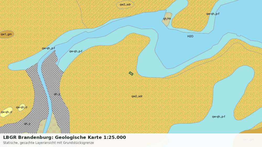 Statische Kartenansicht: LBGR Brandenburg: Geologische Karte 1:25.000