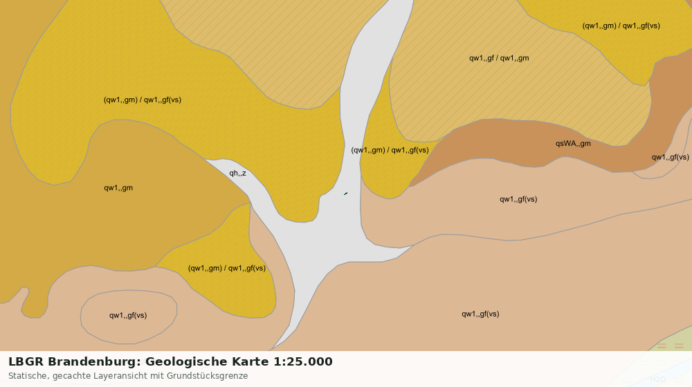 Statische Kartenansicht: LBGR Brandenburg: Geologische Karte 1:25.000