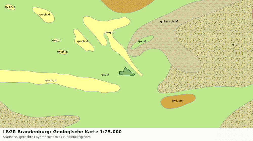 Statische Kartenansicht: LBGR Brandenburg: Geologische Karte 1:25.000