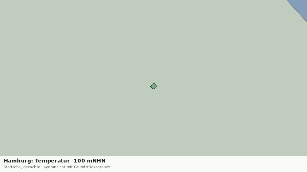 Statische Kartenansicht: Hamburg: Temperatur -100 mNHN