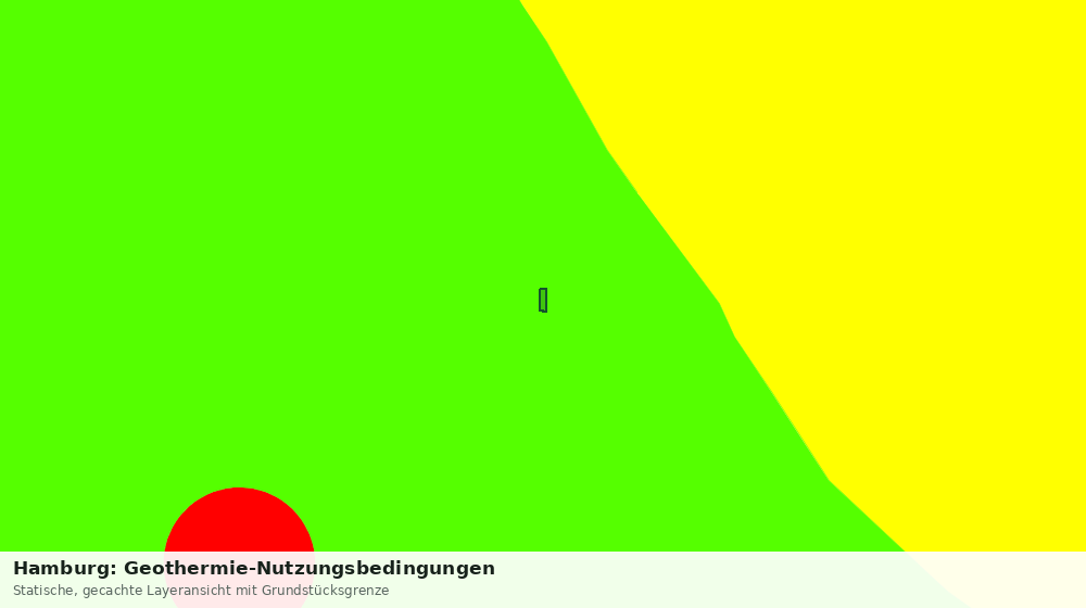 Statische Kartenansicht: Hamburg: Geothermie-Nutzungsbedingungen