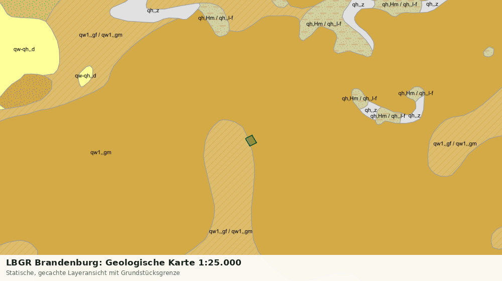 Statische Kartenansicht: LBGR Brandenburg: Geologische Karte 1:25.000