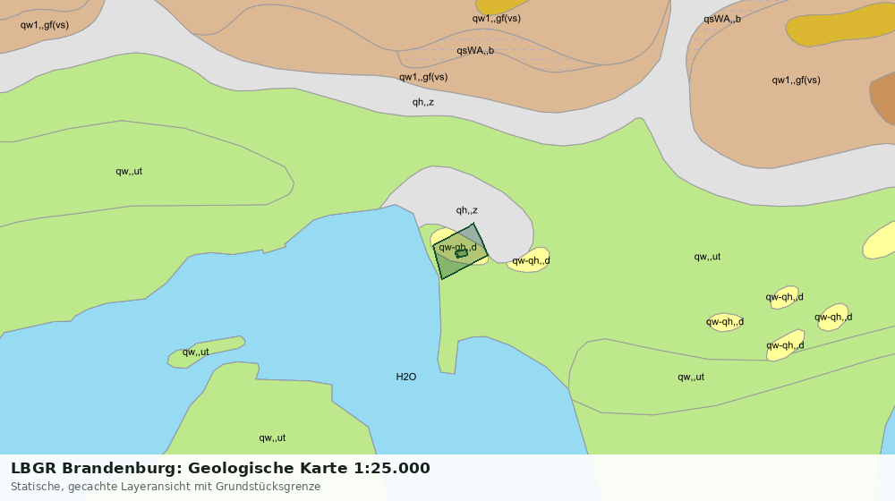 Statische Kartenansicht: LBGR Brandenburg: Geologische Karte 1:25.000