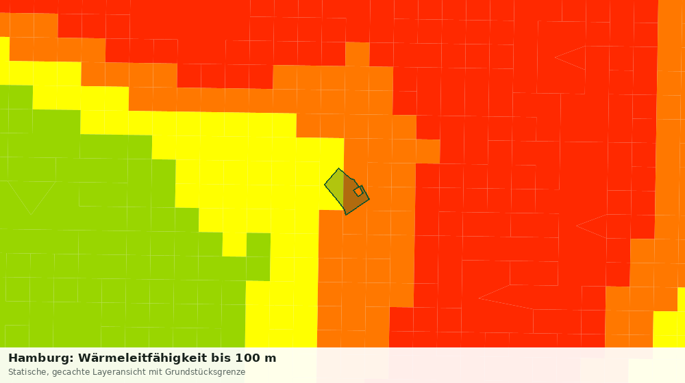 Statische Kartenansicht: Hamburg: Wärmeleitfähigkeit bis 100 m