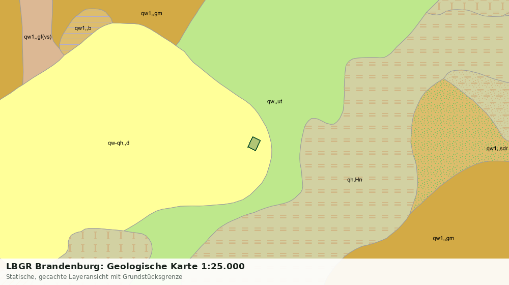 Statische Kartenansicht: LBGR Brandenburg: Geologische Karte 1:25.000