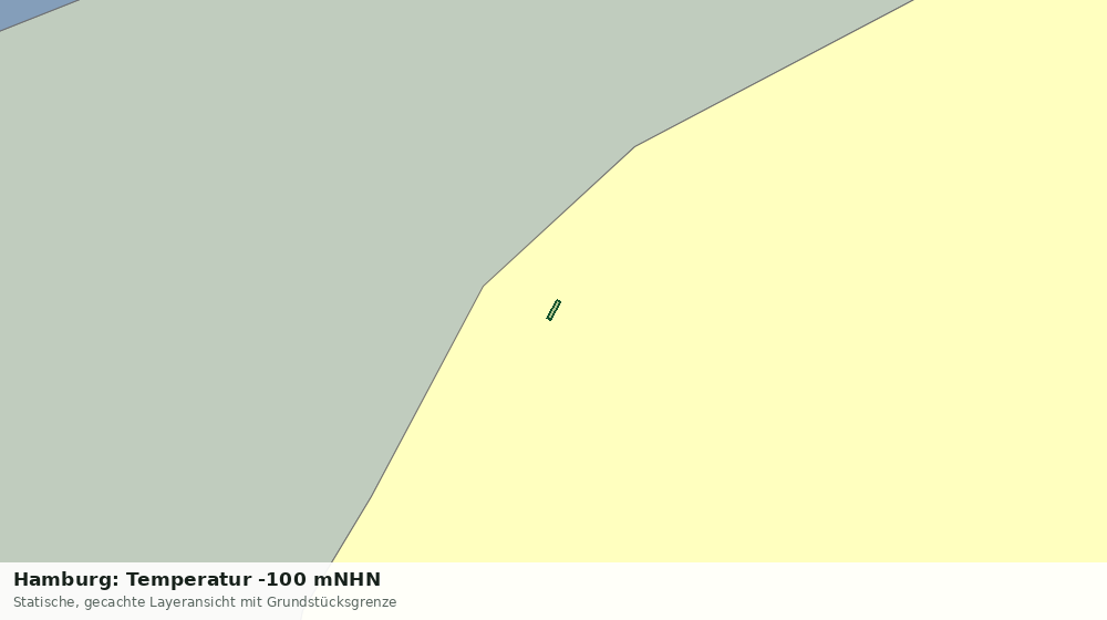 Statische Kartenansicht: Hamburg: Temperatur -100 mNHN