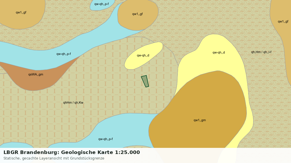 Statische Kartenansicht: LBGR Brandenburg: Geologische Karte 1:25.000