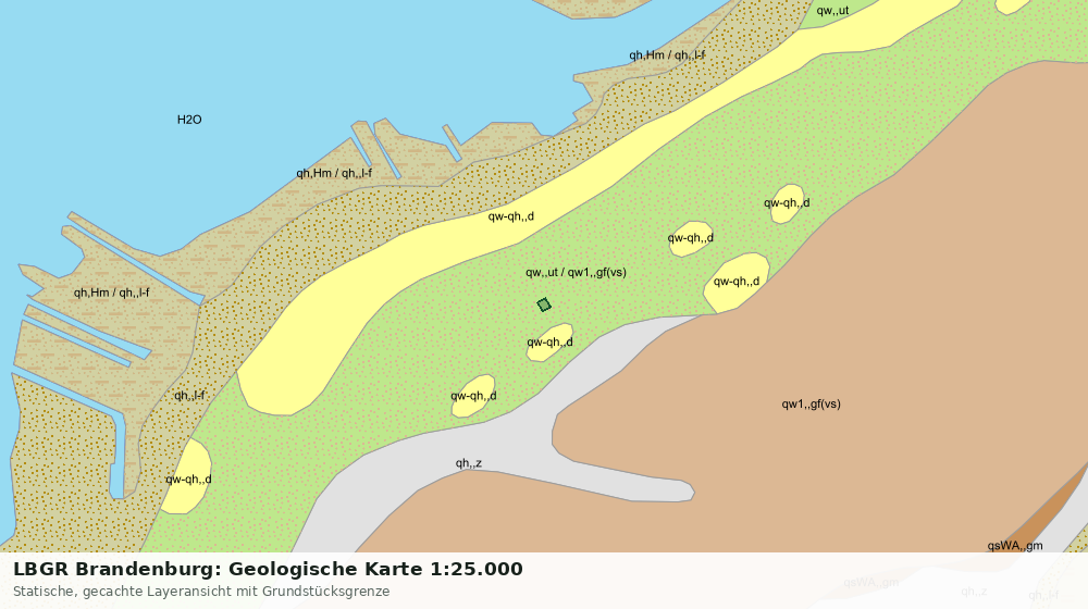 Statische Kartenansicht: LBGR Brandenburg: Geologische Karte 1:25.000