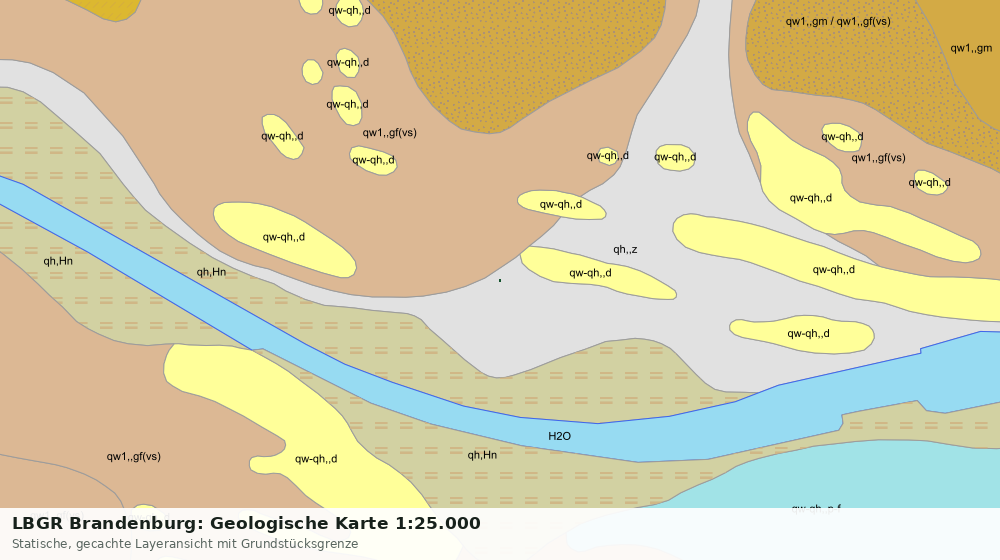 Statische Kartenansicht: LBGR Brandenburg: Geologische Karte 1:25.000