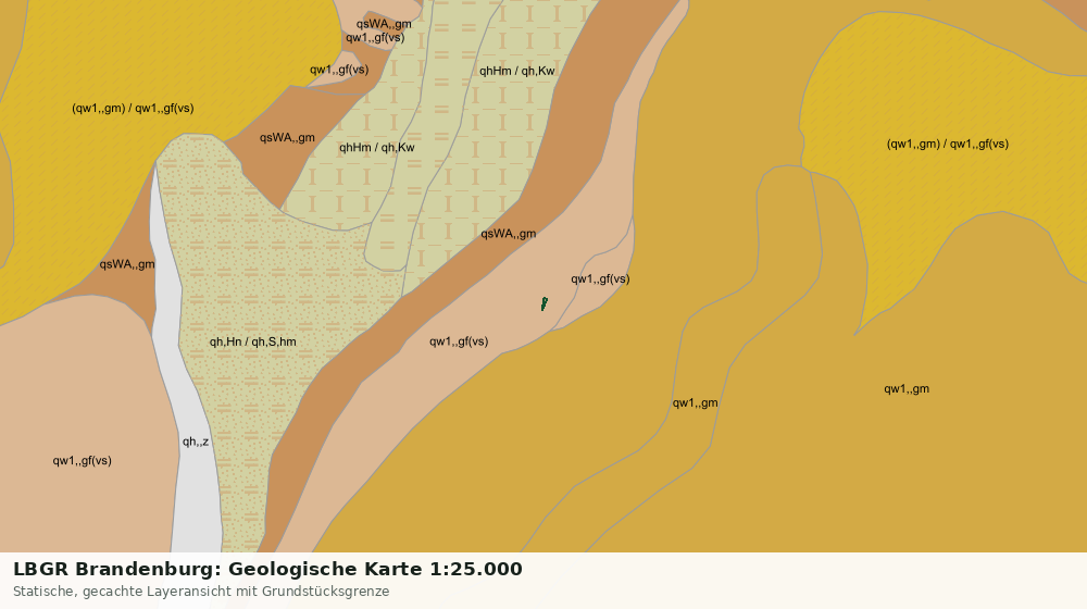Statische Kartenansicht: LBGR Brandenburg: Geologische Karte 1:25.000