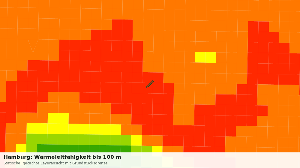 Statische Kartenansicht: Hamburg: Wärmeleitfähigkeit bis 100 m
