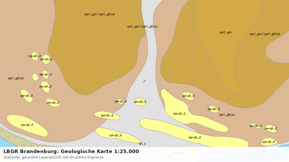 Statische Kartenansicht: LBGR Brandenburg: Geologische Karte 1:25.000
