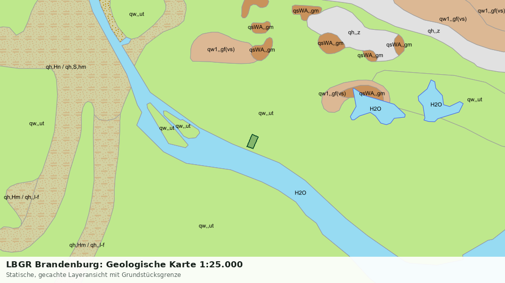 Statische Kartenansicht: LBGR Brandenburg: Geologische Karte 1:25.000