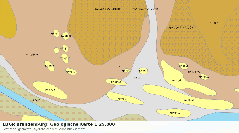 Statische Kartenansicht: LBGR Brandenburg: Geologische Karte 1:25.000