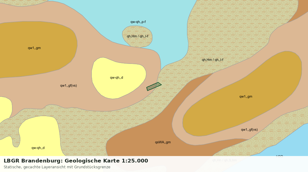 Statische Kartenansicht: LBGR Brandenburg: Geologische Karte 1:25.000