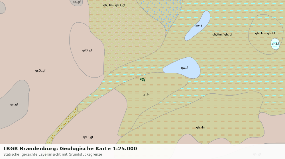 Statische Kartenansicht: LBGR Brandenburg: Geologische Karte 1:25.000