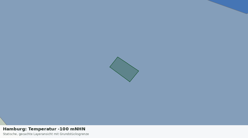 Statische Kartenansicht: Hamburg: Temperatur -100 mNHN