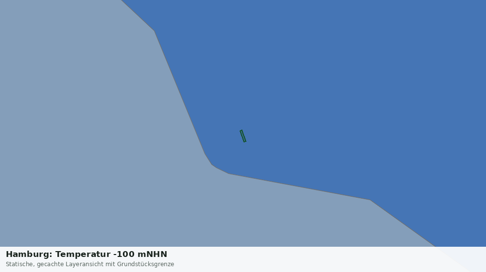 Statische Kartenansicht: Hamburg: Temperatur -100 mNHN