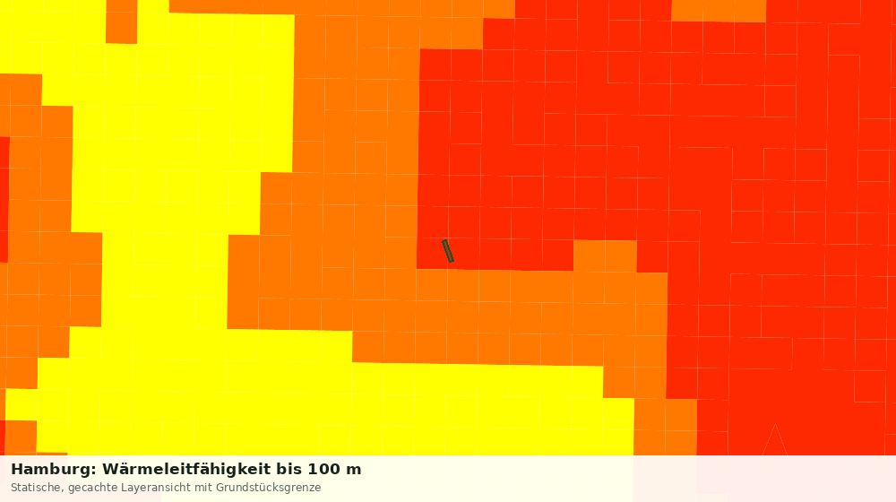 Statische Kartenansicht: Hamburg: Wärmeleitfähigkeit bis 100 m
