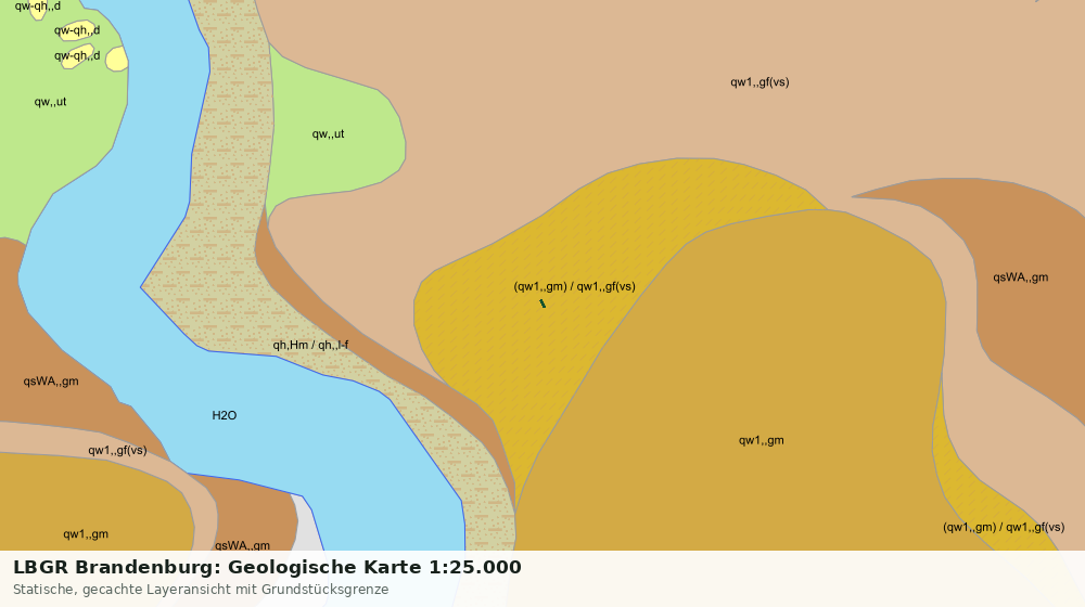 Statische Kartenansicht: LBGR Brandenburg: Geologische Karte 1:25.000