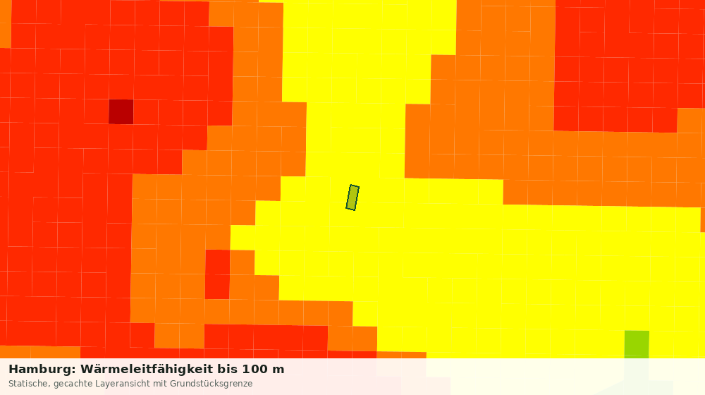 Statische Kartenansicht: Hamburg: Wärmeleitfähigkeit bis 100 m