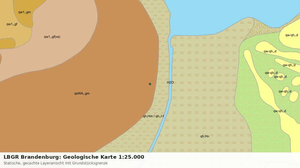 Statische Kartenansicht: LBGR Brandenburg: Geologische Karte 1:25.000