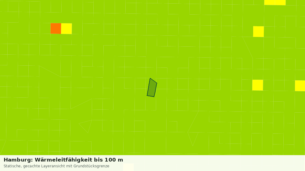 Statische Kartenansicht: Hamburg: Wärmeleitfähigkeit bis 100 m