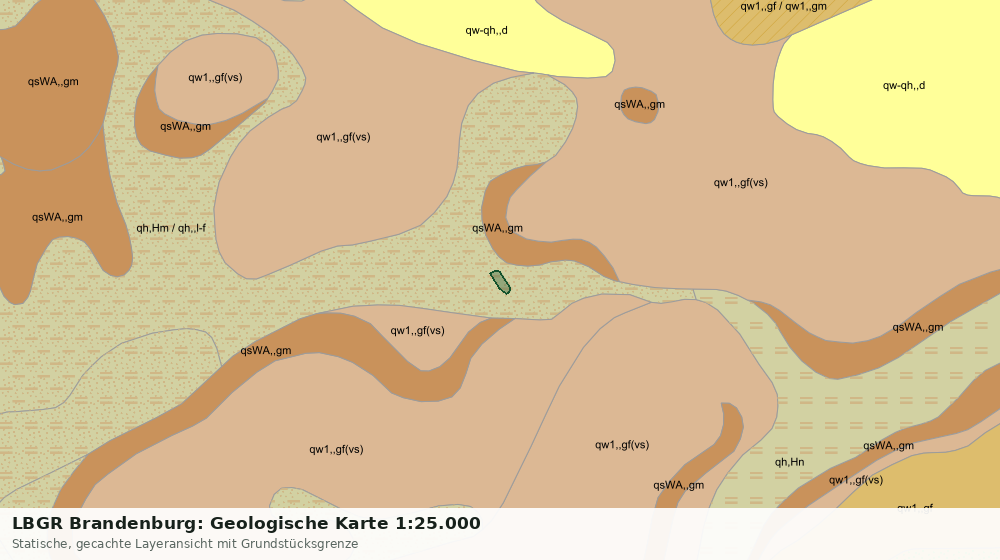 Statische Kartenansicht: LBGR Brandenburg: Geologische Karte 1:25.000