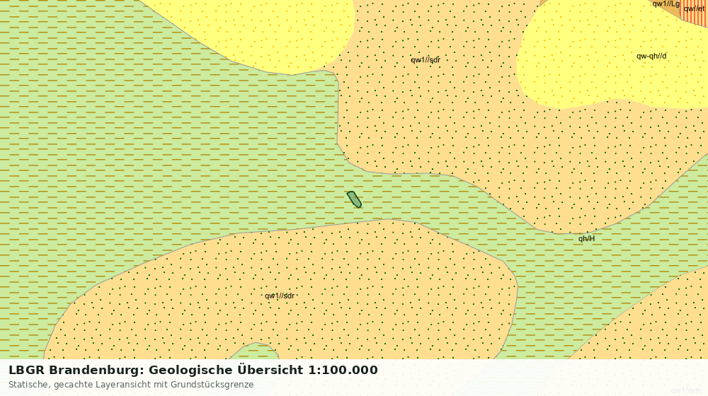 Statische Kartenansicht: LBGR Brandenburg: Geologische Übersicht 1:100.000