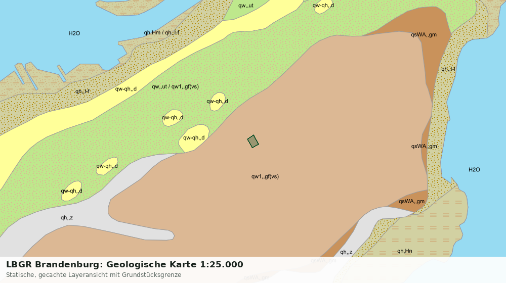 Statische Kartenansicht: LBGR Brandenburg: Geologische Karte 1:25.000