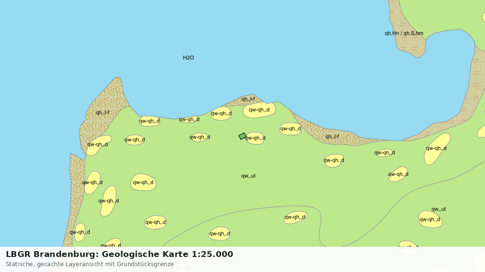 Statische Kartenansicht: LBGR Brandenburg: Geologische Karte 1:25.000