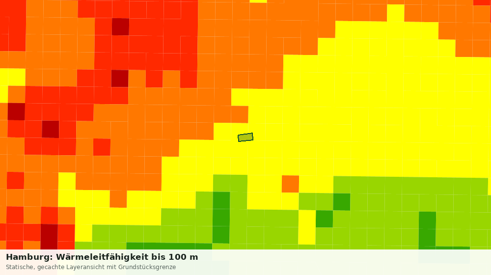 Statische Kartenansicht: Hamburg: Wärmeleitfähigkeit bis 100 m