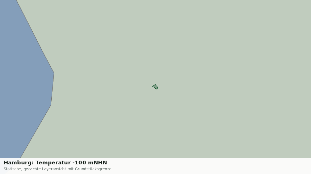 Statische Kartenansicht: Hamburg: Temperatur -100 mNHN