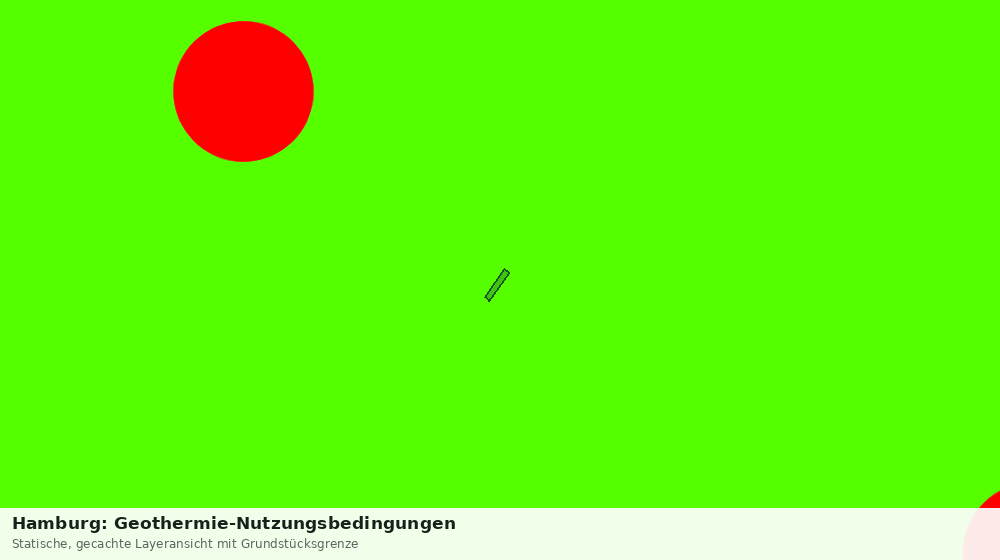 Statische Kartenansicht: Hamburg: Geothermie-Nutzungsbedingungen