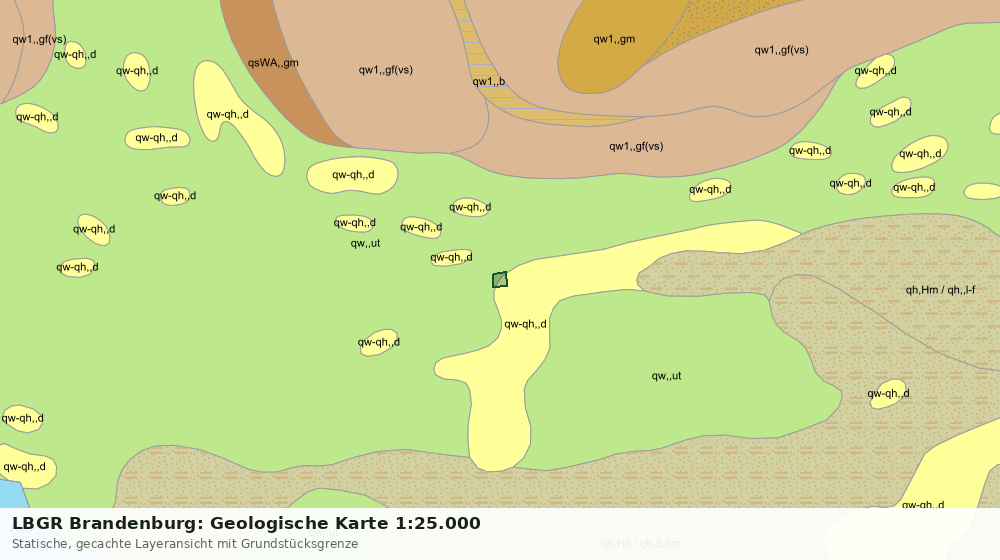 Statische Kartenansicht: LBGR Brandenburg: Geologische Karte 1:25.000