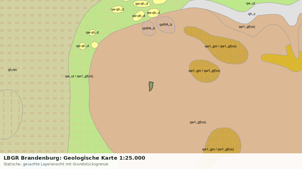 Statische Kartenansicht: LBGR Brandenburg: Geologische Karte 1:25.000