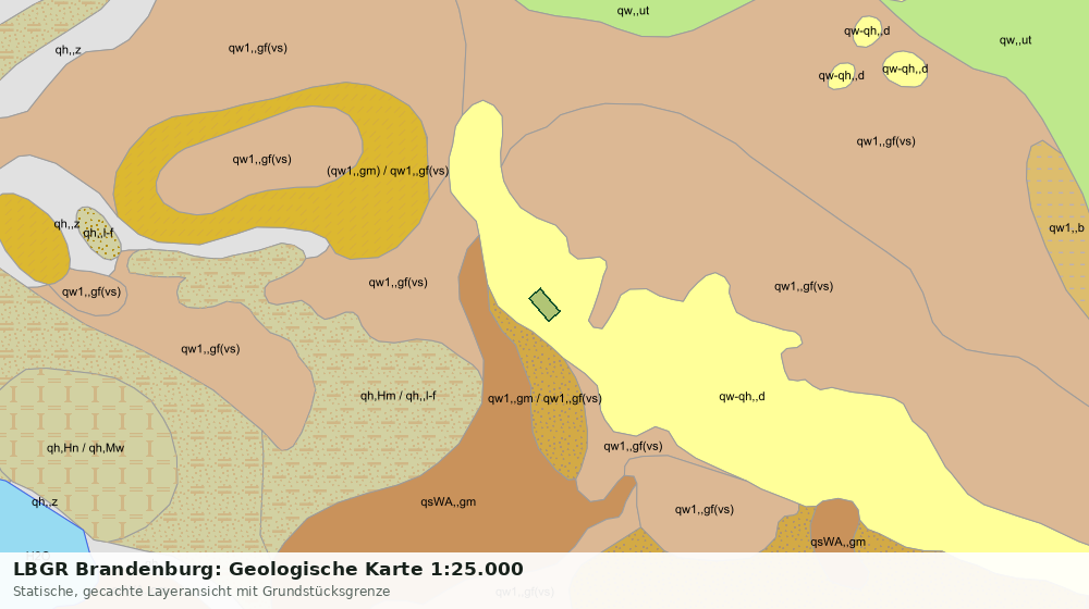 Statische Kartenansicht: LBGR Brandenburg: Geologische Karte 1:25.000