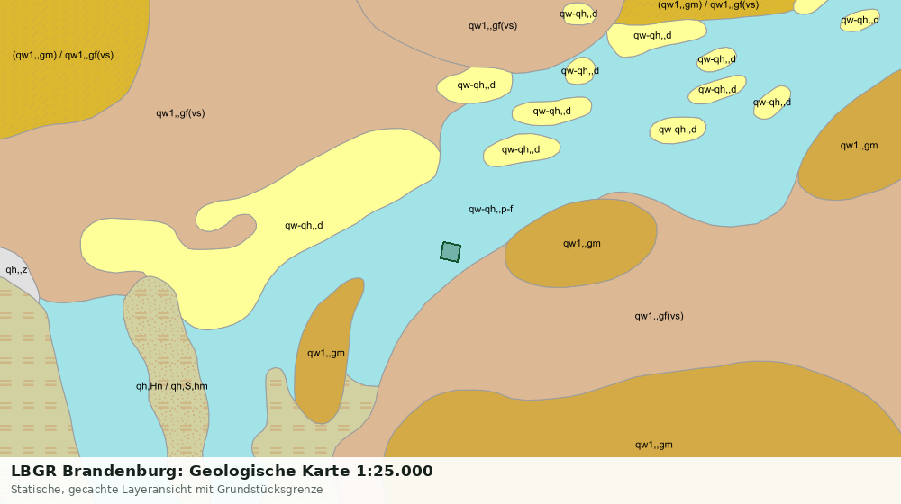 Statische Kartenansicht: LBGR Brandenburg: Geologische Karte 1:25.000
