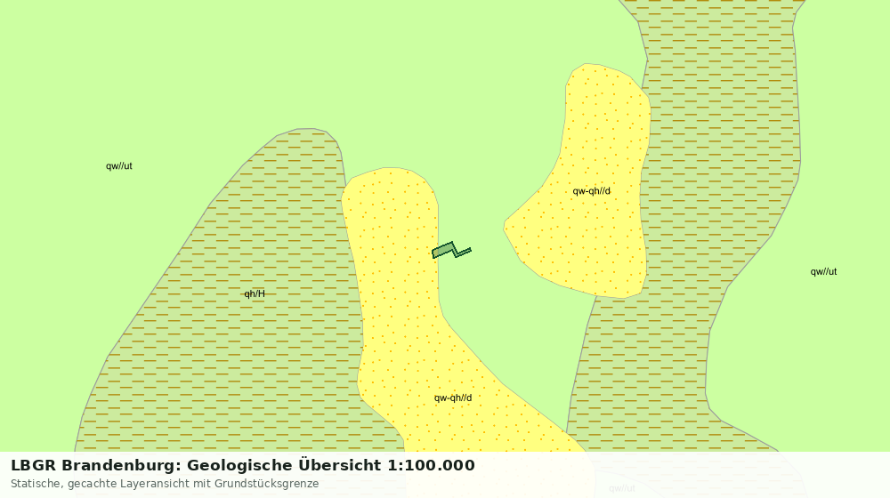 Statische Kartenansicht: LBGR Brandenburg: Geologische Übersicht 1:100.000